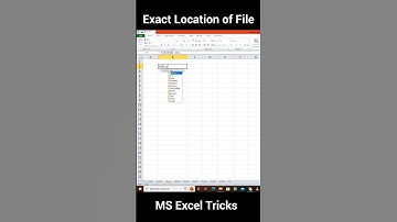 How to find the location of File in MS Excel - Finding the exact location of file in Excel #shorts