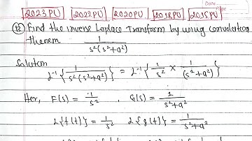 Convolution Theorem|Part-2|Mathematics-III Purbanchal University TU KU PoU|Engineering math-2|Fix Qn