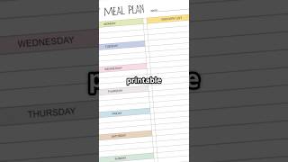 Meal Planning templates at LifePrintables.com