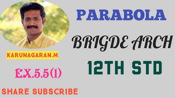 12th STD Maths Ex.5.5(1) A bridge has a Parabolic arch that is 10m high in the centre and 30m wide .