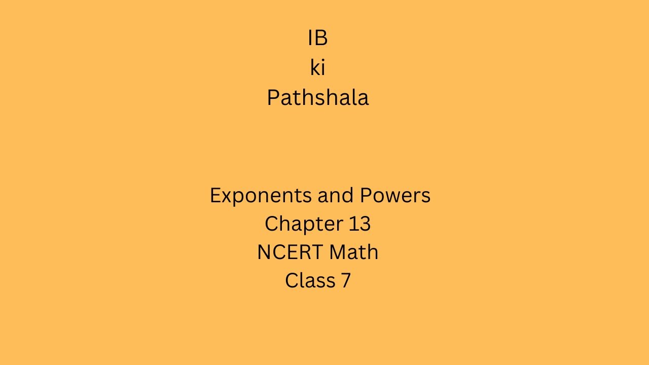 Exercise 13.2, Exponents and Powers Chap 13 NCERT Maths Class 7 #class7 ...