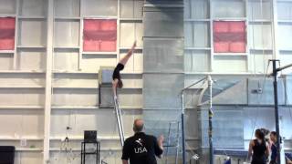First half of bar routine.
