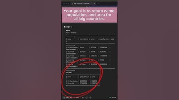 Leetcode 595 - Big Countries #coding #tech #sql