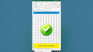 Multiplication table Create quickly in Excel #quicktable #excel #edukeya