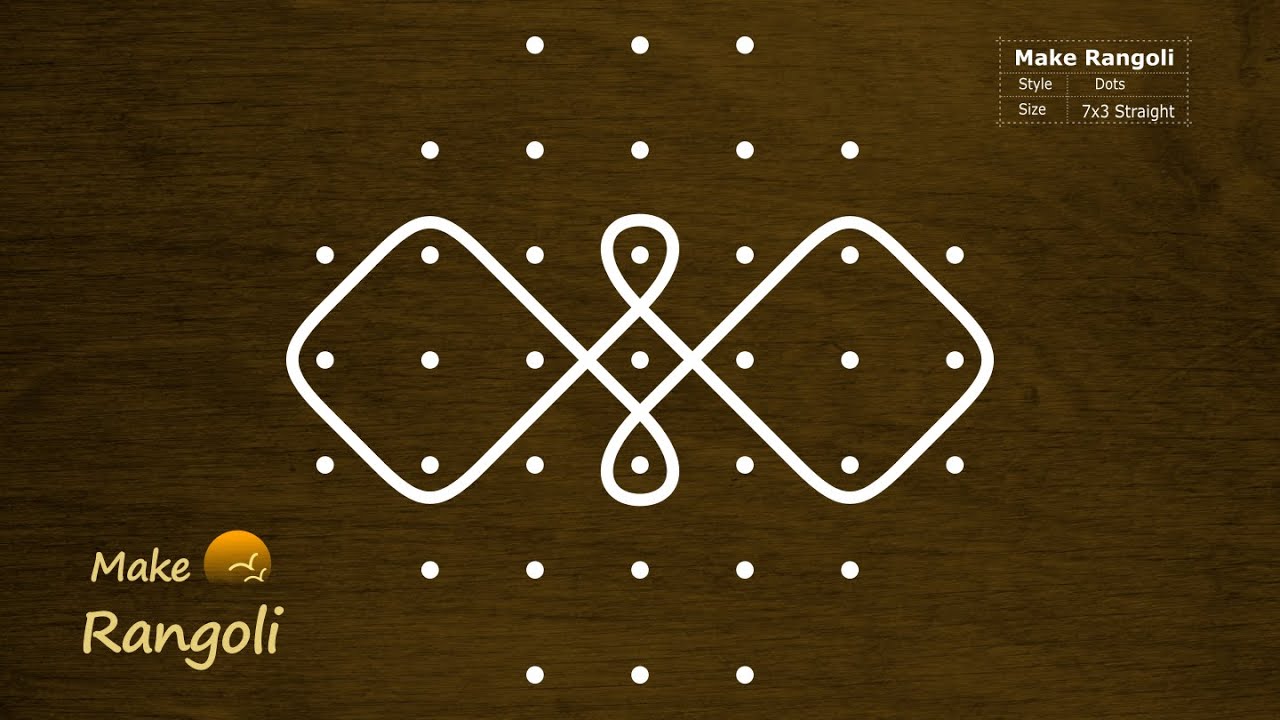 Sikku Kolam with dots | Melika Muggu | Kambi Kolam | Rangoli Designs | Make Rangoli