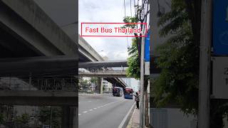 The Fast Bus in Thailand. Bus doesn't stop. #crazybus #busstop #cutemetropolis