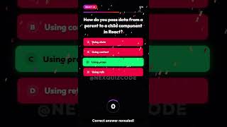React JS Quiz Challenge 🧠 | Test Your React Knowledge | React Interview Questions #reactjs #quiz