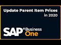 How to Updated Parent Item Prices | SAP Business One 2020