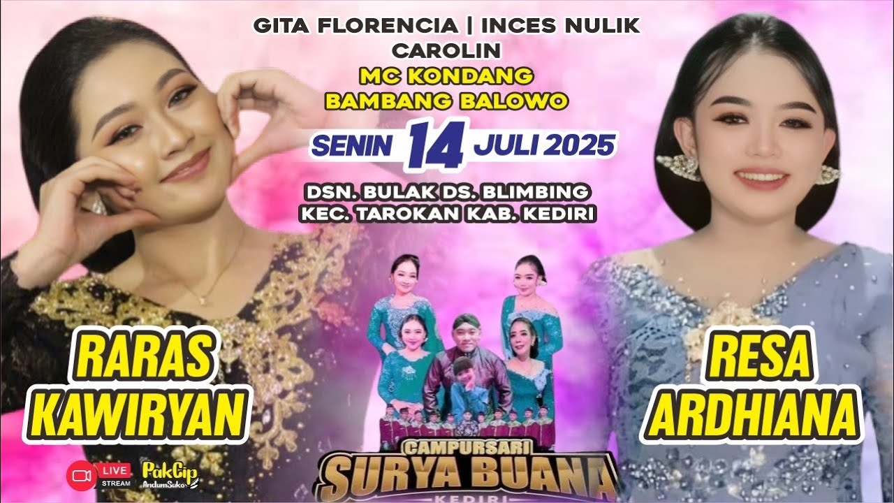 #LiVE Campursari SURYA BUANA || 14-7-2025 || DUSUN BULAK DS BLiMBiNG KEDIRI MALAM iNi