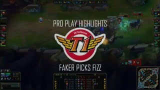 Faker Picks Fizz - Pro Play Highlights - League Of Legends