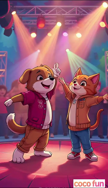 funny video.Dog vs Cat Dance Battle 🐶🐱 | Funny Shorts | Coco Fun #DogVsCat #DanceBattle #DancingCat