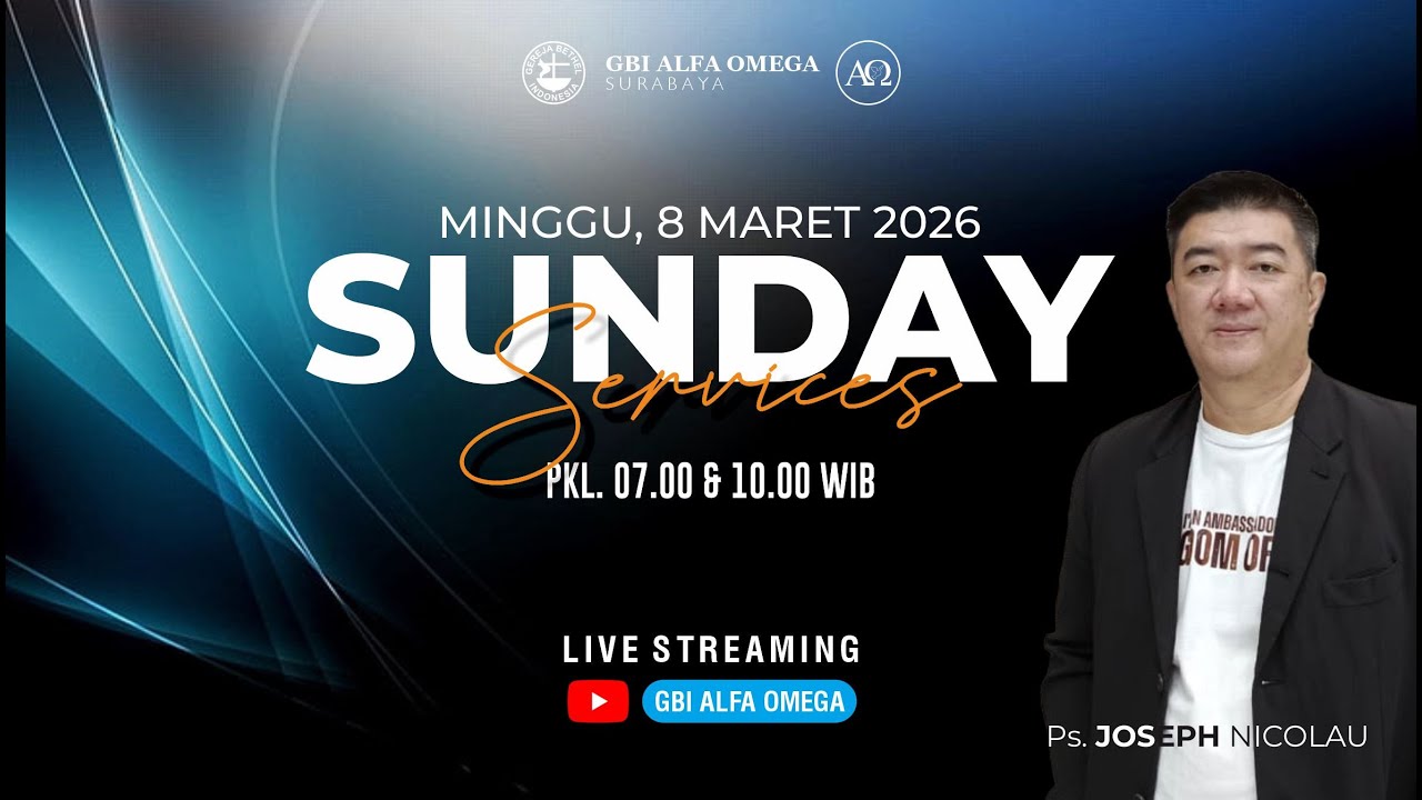 IBADAH RAYA 2 | Minggu, 8 Maret 2026 - 10.00 WIB | Ps. Joseph Nicolau.