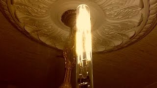 Making a DIY tubular glass LED filament lamp.