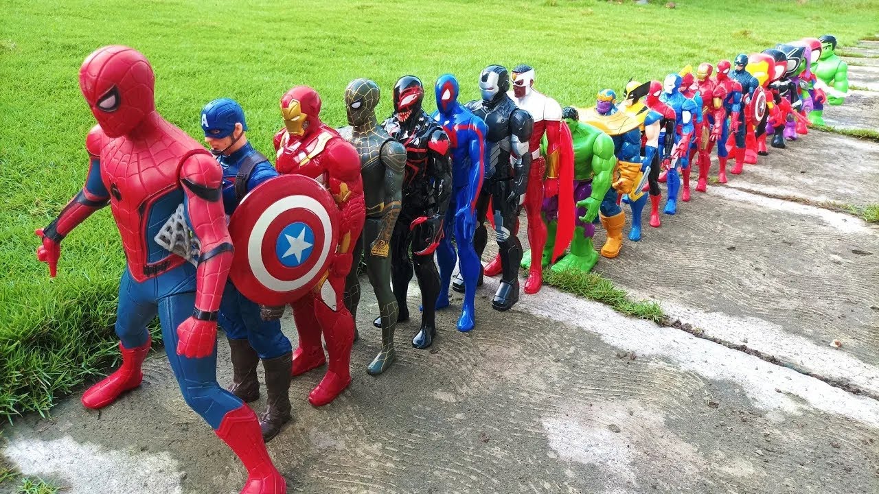 AVENGERS ACTION FIGURE COLLECTION | SPIDERMAN, HULK, IRON MAN, CAPTAIN AMERICA, BATMAN, THANOS  #1