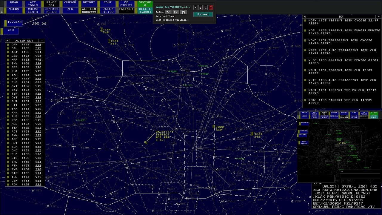  vatsim fort worth center youtube