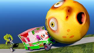 GIANT Monster Moon VS Lightning McQueen Monster in BeamNG. drive😱 (WHO WILL WIN?🤔) #2