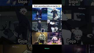 Gojo's parenting skills are top tier 😭 #anime #animeedit #jjk #gojo #yuji #yuta #megumi #memes