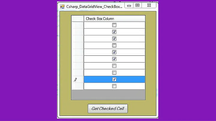 C# Tutorial - How To Know If DataGridView CheckBoxCell Is Checked In C# [ With Source Code ]