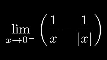 Find the Limit of (1/x - 1/|x|) as x approaches 0 from the left