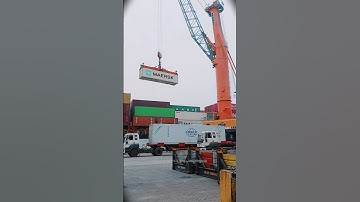 LIEBHERR 550 crane 40feet Reefer container handling
