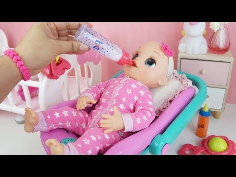 BABY ALIVE BEBÊ ROTINA DA TARDE TIRANDO UMA SONECA DEPOIS DA MAMADEIRA