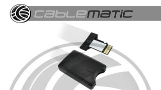 BeMatik Adaptateur MicroSD Vers SDHC/SDXC Avec Câble Plat 48 Cm – Extension Pratique