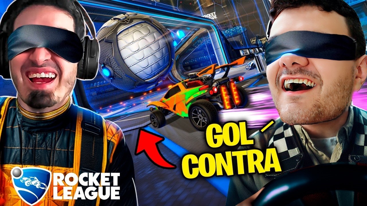 ROCKET LEAGUE mas estamos jogando VENDADOS