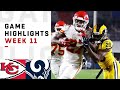 Chiefs vs. Rams Week 11 Highlights | NFL 2018