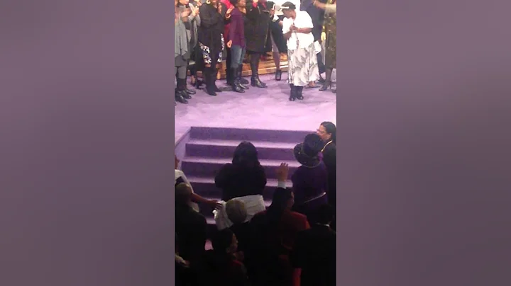 Supervisor Laverne Martin preaching the women with...