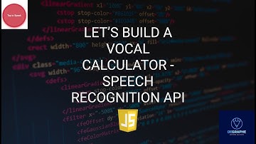 Create a VOCAL CALCULATOR with the Speech Recognition API with Javascript