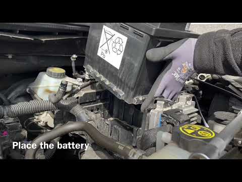 How to replace your battery Vauxhall Corsa E MK4 - automotive battery disassembling + assembling DIY