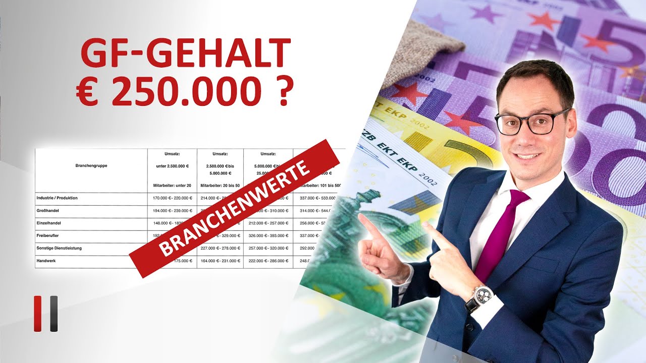 Update Maximale Höhe beim Geschäftsführergehalt: Branchenkennzahlen!