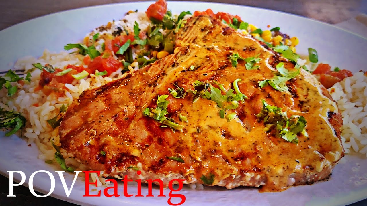 POVEating Grilled Ahi Tuna YouTube