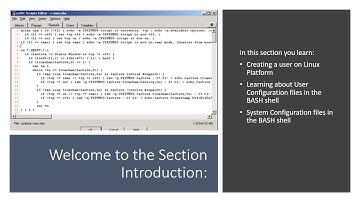 User and System Configuration files
