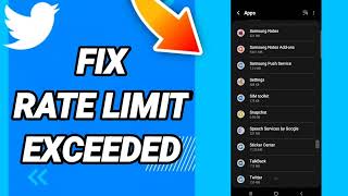 How to fix rate limit exceeded On Twitter