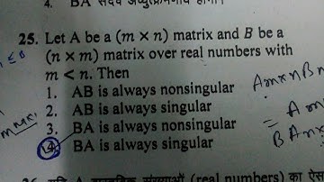 CSIR NET JUNE 2018 booklet B part b question number 25(linear algebra)