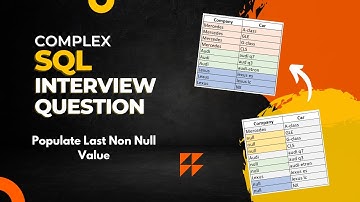 Complex SQL Interview Question | Populate Last Non Null Value | Window Functions