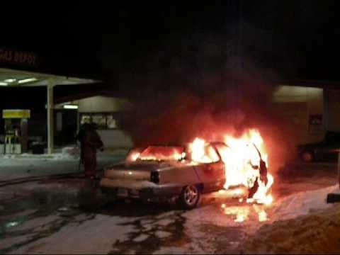 Car Fire In -10 Degree Temps At 3500 Broadway In G...