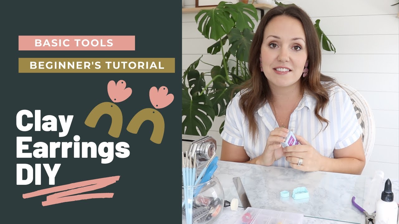 Серьги из глины своими руками | Как сделать серьги из глины | Урок по изготовлению сережек из гли...