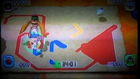 Mario Super Sluggers- Mini-Game, "Graffiti Runner"