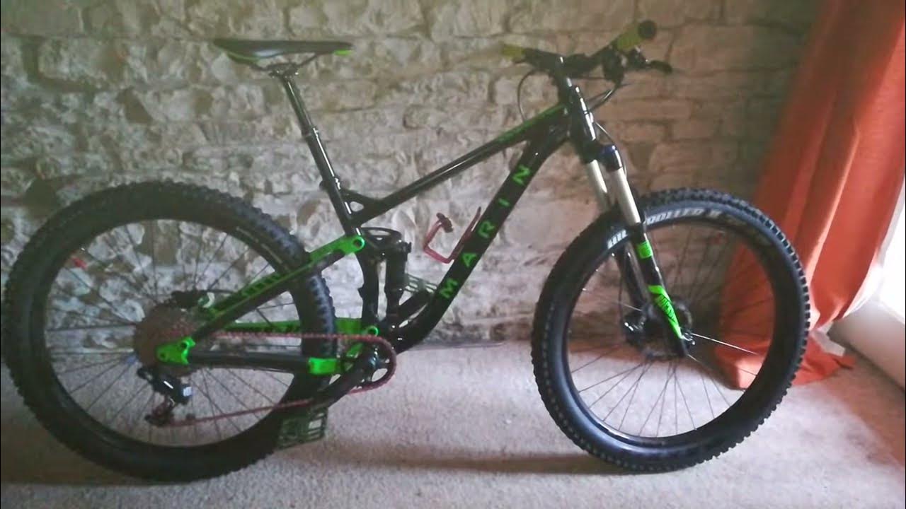My green and black marin full suspension B17 plus bike YouTube