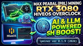Overclock Settings nVIDIA RTX 3080 mining Pearl (PRL) lpminer ver 0.1.9 (2026)