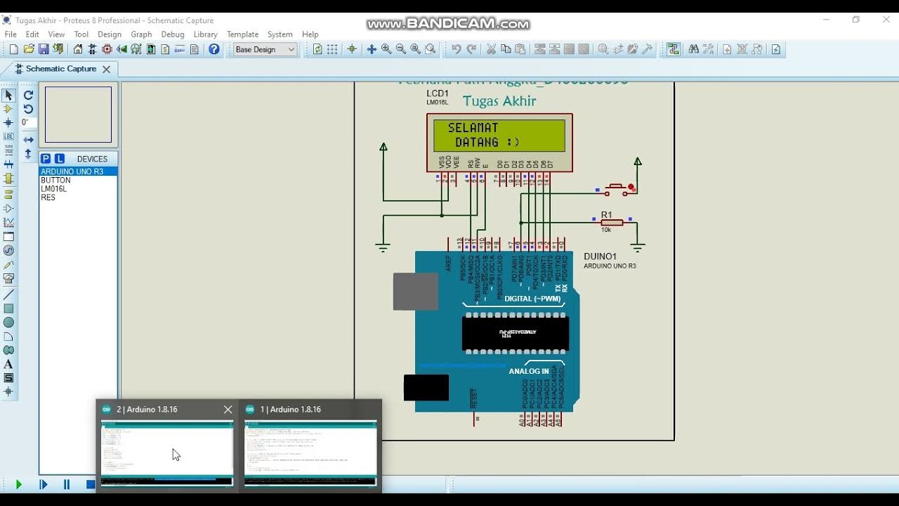 Menampilkan Running Text pada LED LM016L pada Arduino - YouTube