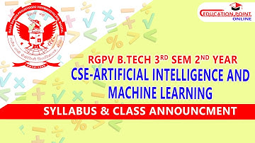 Syllabus CSE- Artificial Intelligence and Machine Learning RGPV B.Tech 3rd Sem 2nd Year | CSE AIML