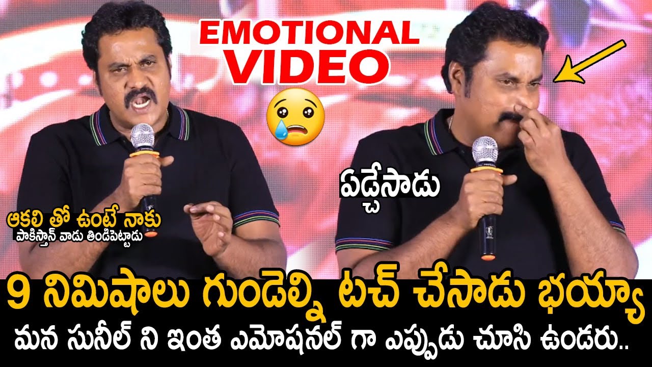 Sunil Most Emotional Heart Touching Speech At Good Bad Ugly Blockbuster ...