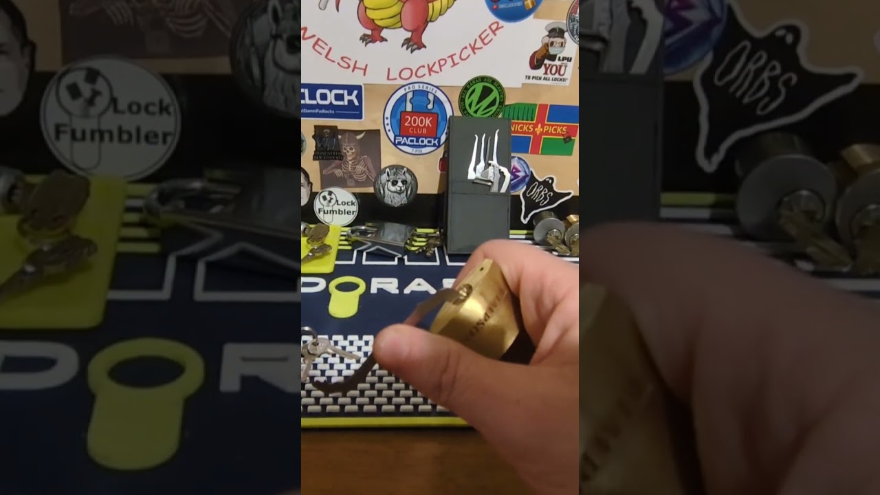 Timpsons Brass Padlock opened with 