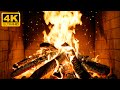 COZY HEARTH FIREPLACE With REAL CRACKLING FIRE And GLOWING LOGS For SOFT CHRISTMAS BACKGROUND 