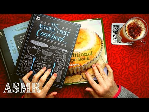 ASMR | British National Trust Cook Books Browsing in a Whisper at Coffee Time!
