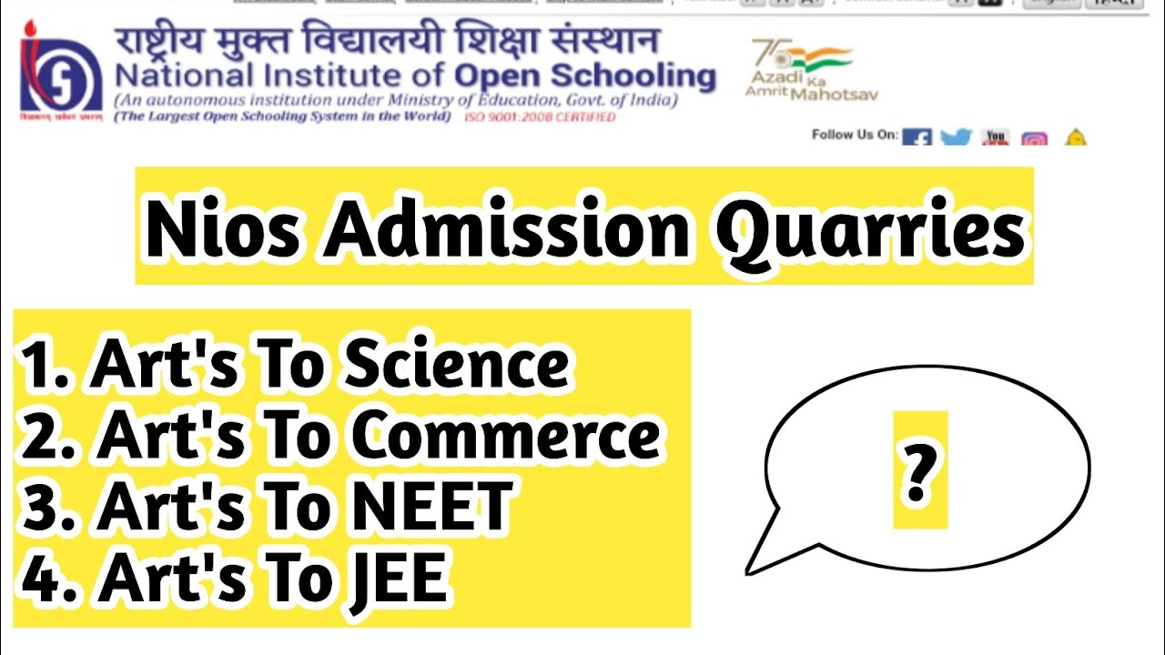 Nios Art's To Science Commerce Neet Jee Preparation Task Is Helping