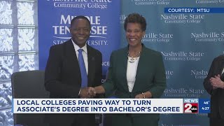 MTSU, Nashville State paving way to turn associate's degrees into bachelor's degrees